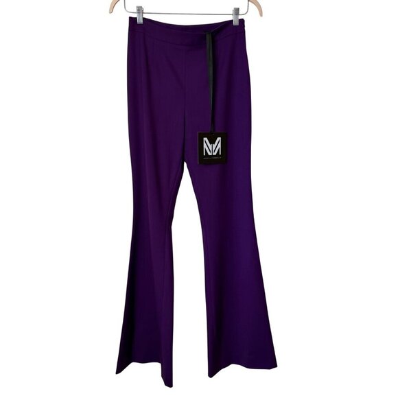 Marcell Von Berlin Pants - Marcell Von Berlin Purple Flared Suit Pants Size 4 With Side Zipper